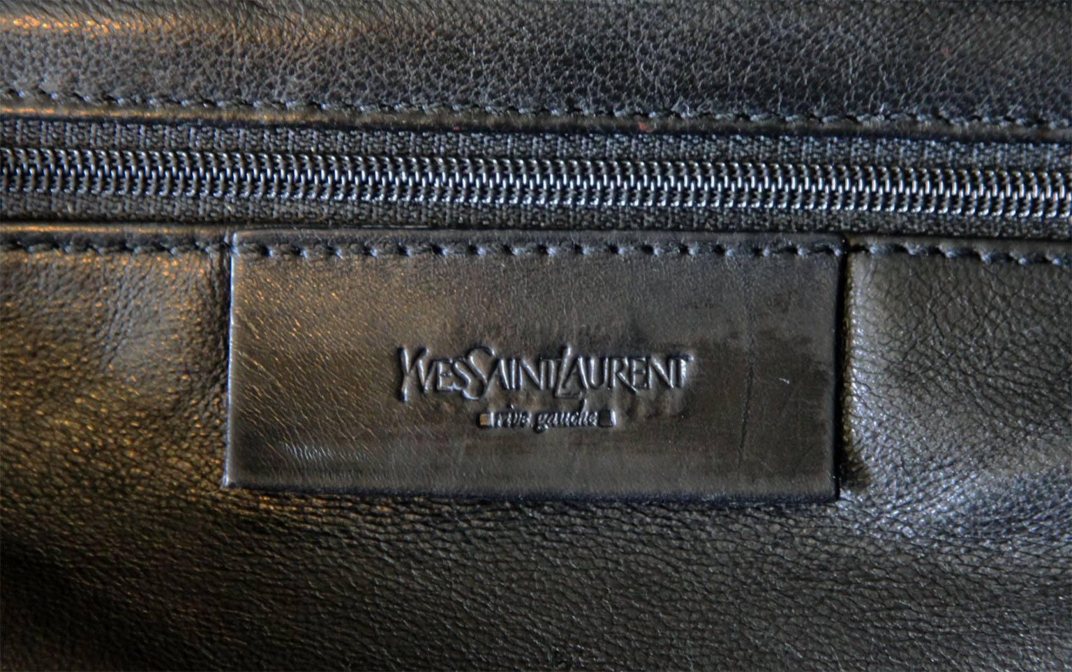 Iconic Tom Ford YSL Rive Gauche FW 2001 Gypsy Collection Black Leather Boho Bag! 1