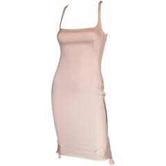 Free Shipping: Iconic Tom Ford For Gucci SS2004 Nude Corseted "Fan" Dress! IT 40