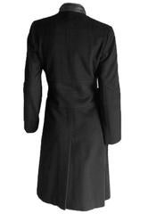Free Shipping: Tom Ford Gucci FW 2001 Collection Black Wool Cashmere Coat! IT 44