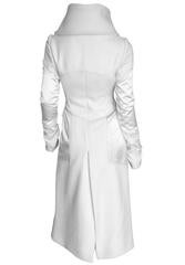 The Most Heavenly Tom Ford Gucci FW 2003 White Cashmere Corseted Runway Coat! 40