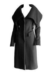The Most Heavenly Tom Ford Gucci FW 2003 Black Cashmere Corseted Runway Coat!