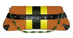 Free Shipping: Amazing Tom Ford Gucci SS 2004 Leather Canvas Crystal Runway Bag!