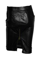 The Most Heavenly Tom Ford Gucci FW 2003 Black Leather Skirt & Belt! IT 42