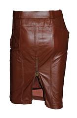 Free Shipping: Heavenly Tom Ford Gucci FW 2003 Brown Leather Skirt & Belt! IT 42