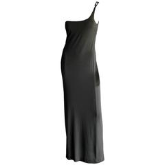 That Absolutely Gorgeous Tom Ford Gucci FW 1997 Khaki Knit "G" Maxi Dress! IT 42 7