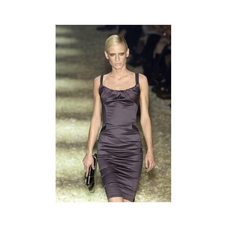 Rare & Iconic Tom Ford For Gucci FW 2003 Black Runway Ad Campaign Dress! IT 44 1