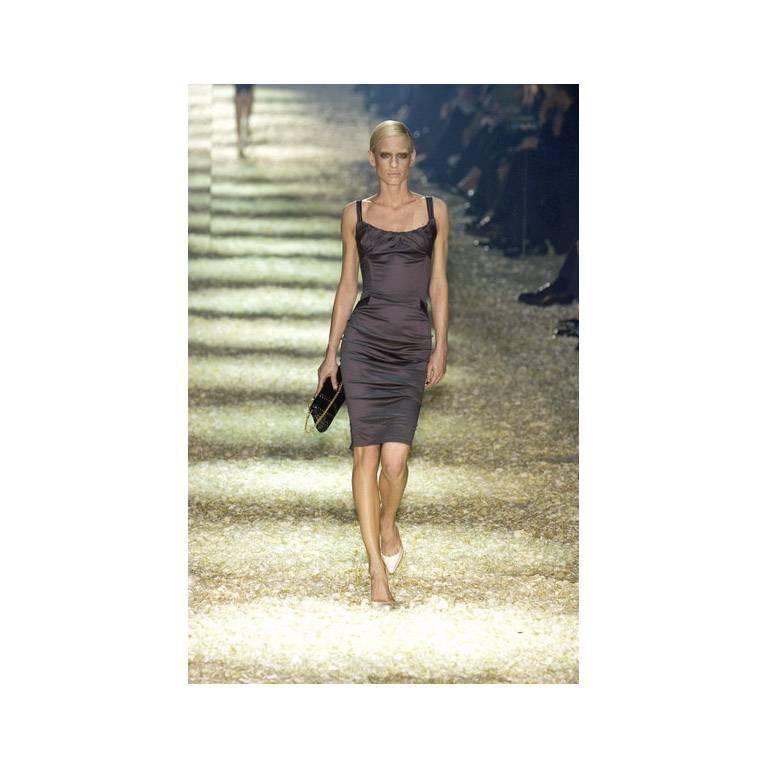Rare & Iconic Tom Ford For Gucci FW 2003 Black Runway Ad Campaign Dress! IT 44 3