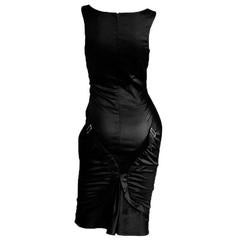 Rare & Iconic Tom Ford For Gucci FW 2003 Black Runway Ad Campaign Dress! IT 44