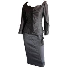 Absolutely Gorgeous Tom Ford Gucci FW 2003 Charcoal Corseted Runway Jacket! IT42 4