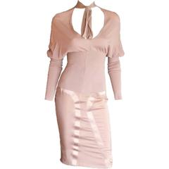 Rare & Iconic Tom Ford Gucci FW 2003 Nude Silk Corseted Runway Bustle Skirt! 40 2