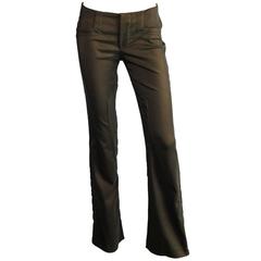 Free Shipping! The Most Gorgeous Tom Ford Gucci FW 2003 Khaki Biker Pants! IT 40 9