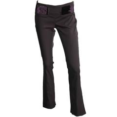 Free Shipping! The Most Gorgeous Tom Ford Gucci FW 2004 Plum Aubergine Pants! 42 12