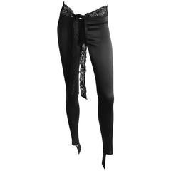 Rare Tom Ford YSL Rive Gauche FW2002 Black Stretch & Lace Runway Pants/Leggings! 9