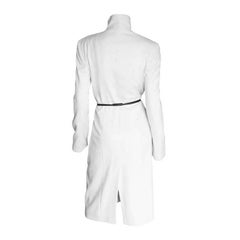 The Most Heavenly Tom Ford Gucci FW 1999 White Cashmere Belted Runway Coat! 42