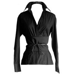 That Gorgeous Tom Ford Gucci FW 2002 Silk Shirt & Obi Belt In Italian Size 42!