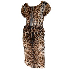 Iconic Tom Ford YSL Rive Gauche SS 2002 Silk Safari Runway Blouse & Skirt! FR 38 9