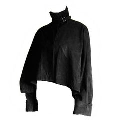 Rare Tom Ford Gucci FW 2002 Black Suede Leather Gothic "Batwing" Runway Jacket! 3