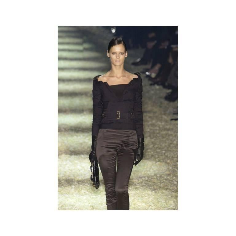 That Ridiculously Chic Tom Ford Gucci SS 2004 Brown Python Leather Horsebit Bag! 4