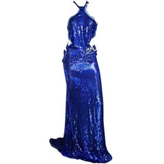 That Electric Blue Tom Ford Gucci FW 2004 Collection Runway & Ad Campaign Gown!