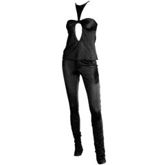 The Most Amazing Tom Ford Gucci FW 2004 Collection Black Top & Pants Set! IT 42