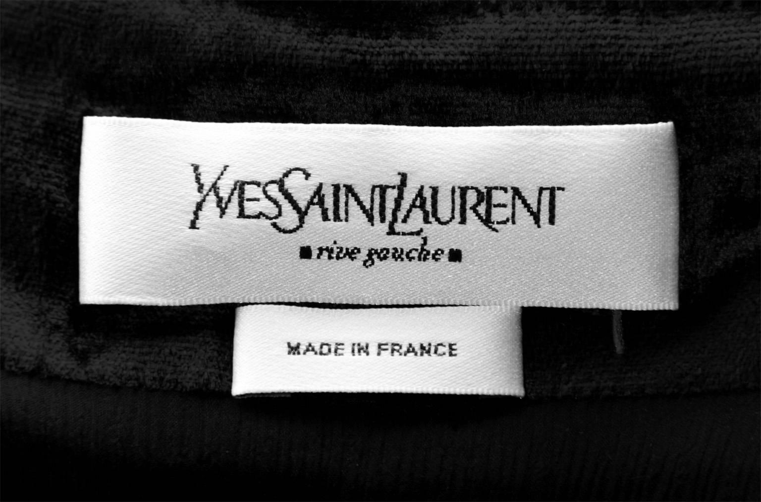 Amazing Tom Ford YSL Rive Gauche FW01 Black Silk Velvet Macrame Skirt & Sweater 5