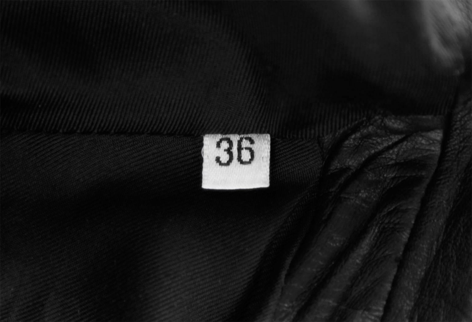 Amazing Tom Ford YSL Rive Gauche FW 2001 Black Full Length Leather Runway Coat For Sale 4