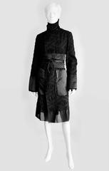 Masterpiece Tom Ford Gucci FW02 Gothic Collection Black Silk Kimono Runway Coat