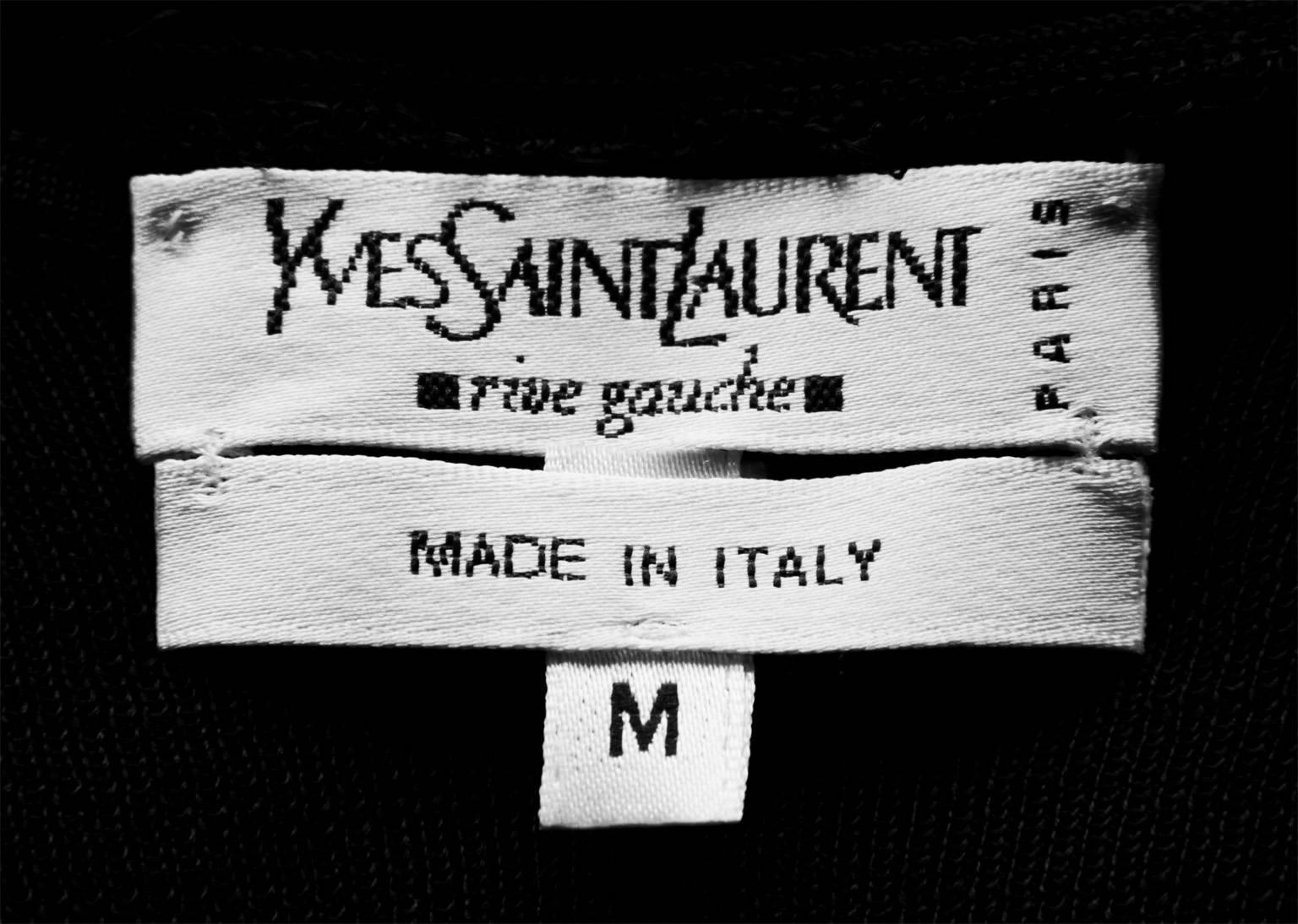 Amazing Tom Ford YSL Rive Gauche 2001 Black Silk Velvet Macrame Skirt & Sweater! 4