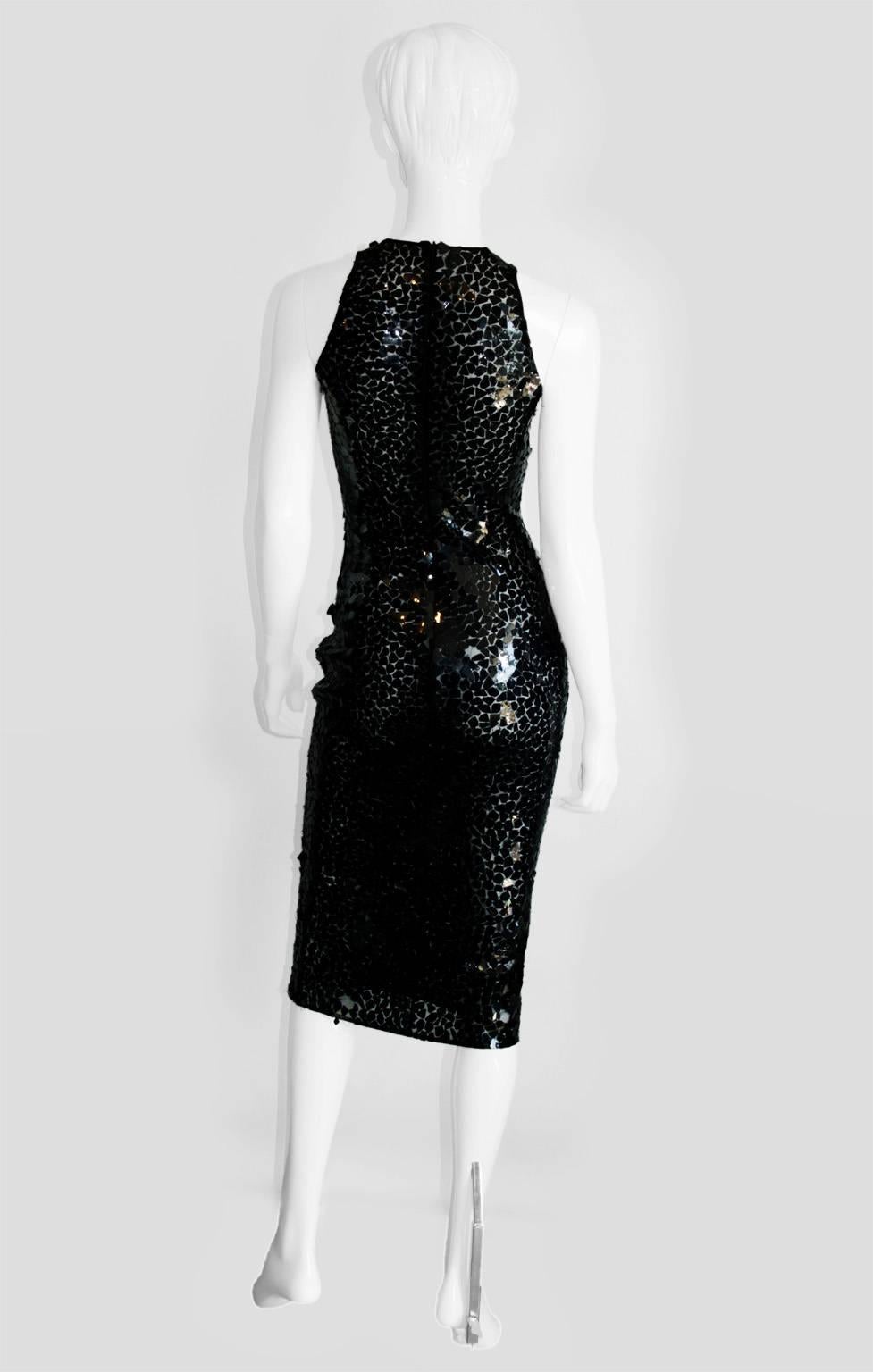 Uber Rare & Incredible Tom Ford Gucci SS 2001 Black Sequin Tulle Corset Dress! In Excellent Condition In Melbourne, AU