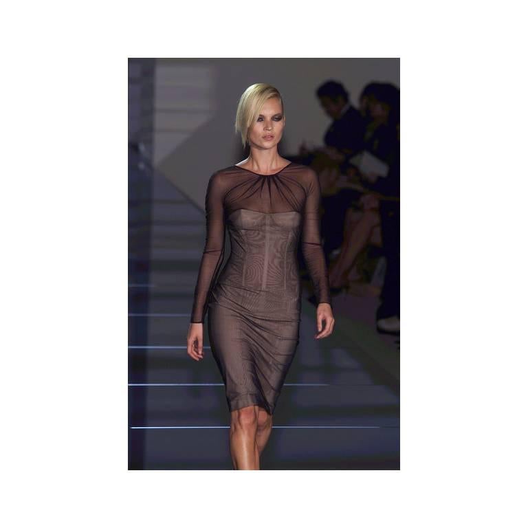That Tom Ford Gucci 2001 Nude Corset Runway Ad Campaign Dress Kate Wore! IT 38 2