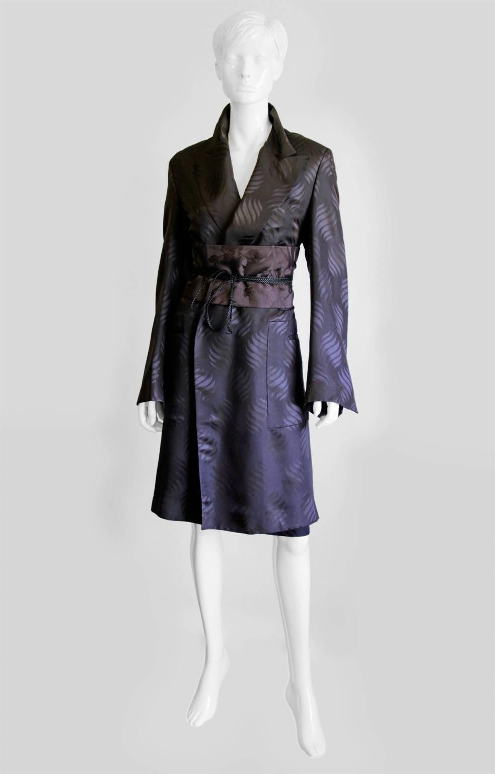 That Rare & Iconic Tom Ford For Gucci Fall Winter 2002 Aubergine Silk Kimono Coat, Obi Belt & Skirt! 38

Who could ever forget Tom Ford's fall/winter 2002 Gothic Collection for Gucci... with that dark chinoiseriesque styling & heavenly detailing?