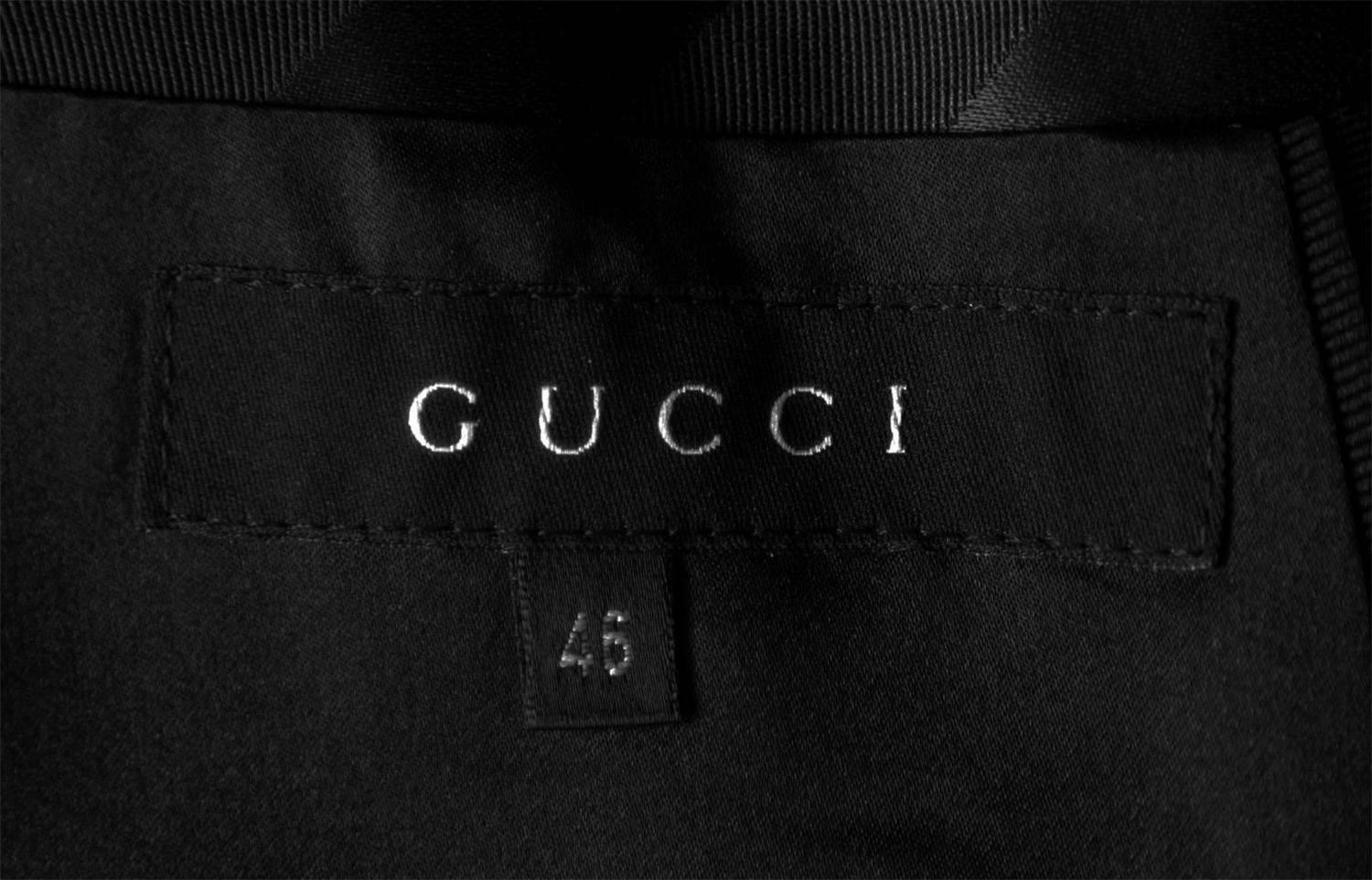 Iconic Tom Ford Gucci FW 2002 Black Silk Kimono Runway Coat, Pants and ...