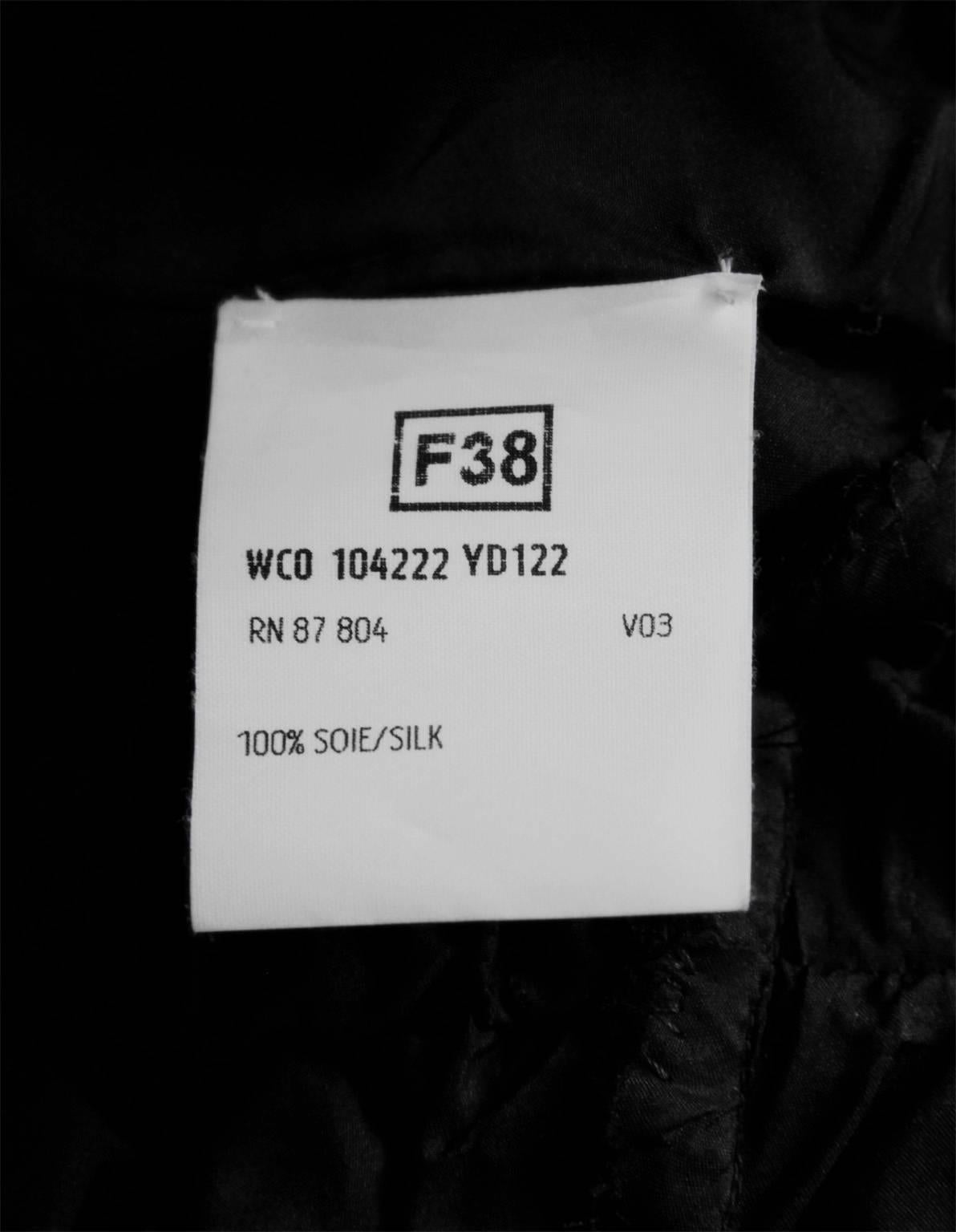 Iconic Tom Ford YSL Rive Gauche 2002 Black Silk Taffeta & Velvet Jacket & Skirt! 4