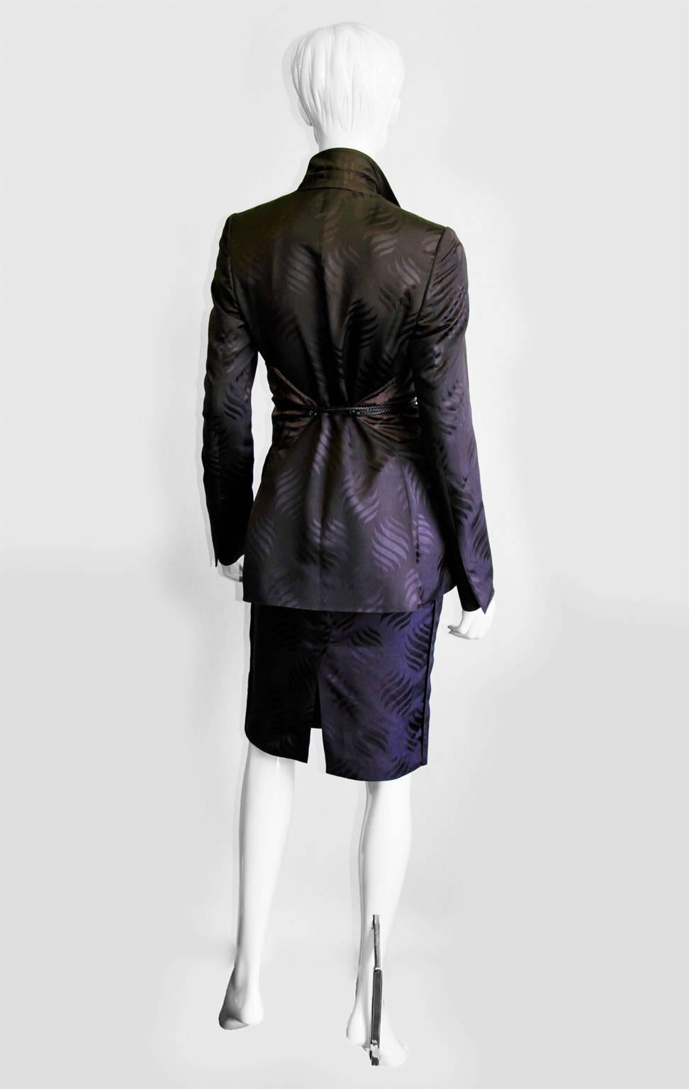 Iconic Tom Ford Gucci FW 2002 Silk Kimono Runway Jacket, Pants & Obi Belt! 38 1