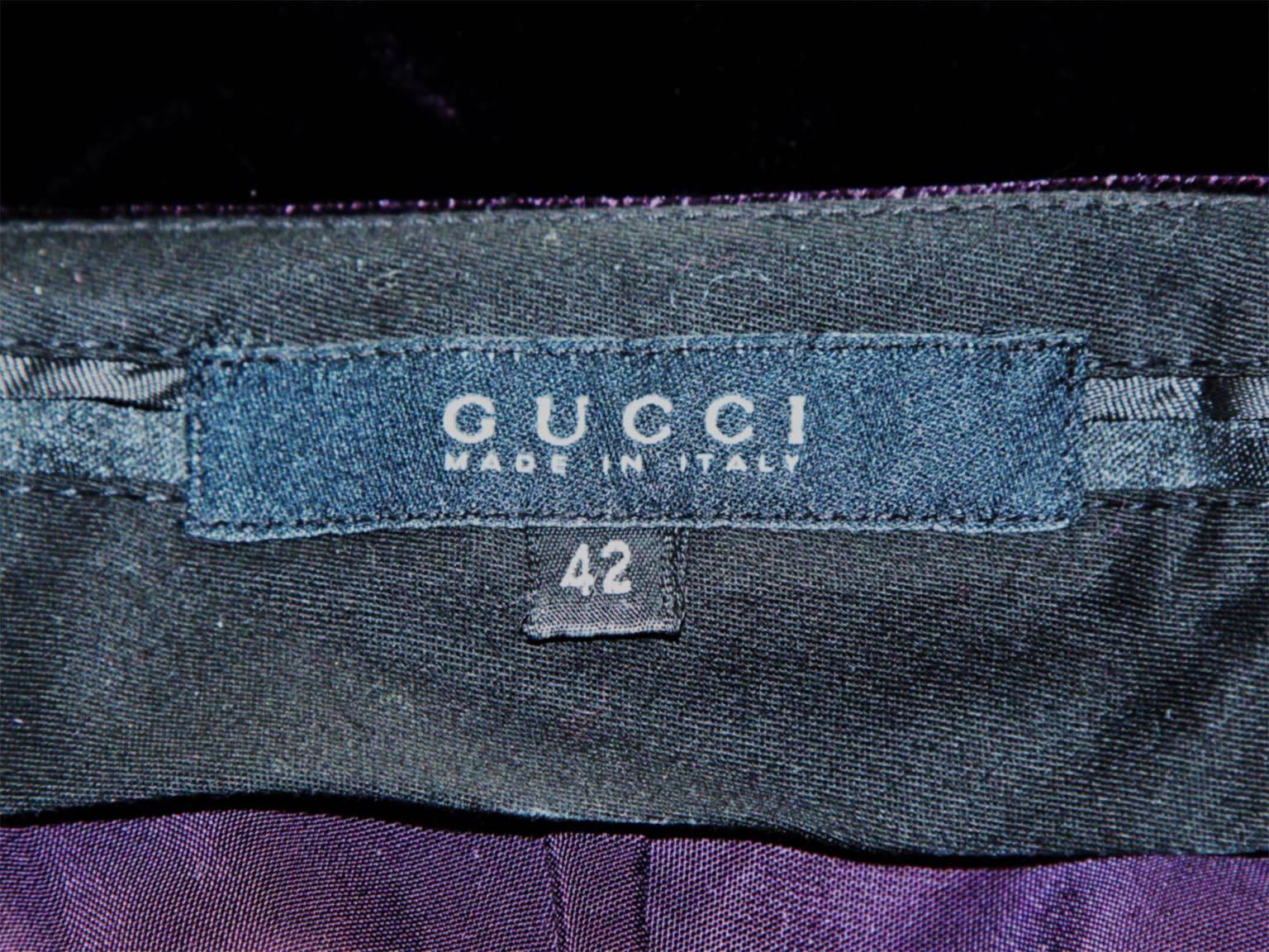 Rare Aubergine Velvet Tom Ford Gucci FW2004 Jacket & Two Pairs Of Pants Suit! 44 1