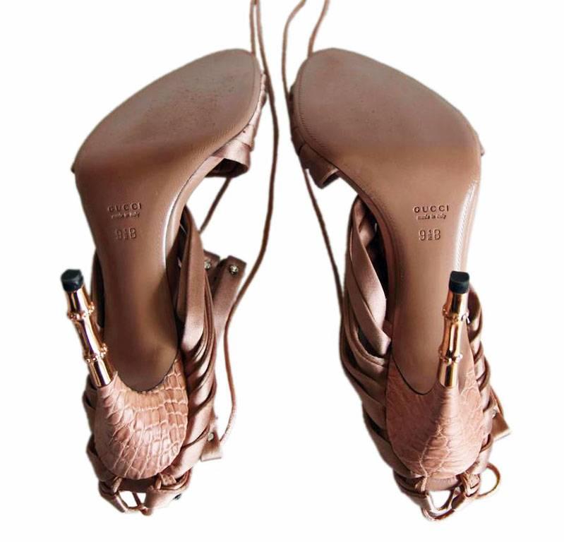 Arguably Tom Ford's Most Adored Shoes Of All Time... Those Uber-Rare & Utterly Iconic Tom Ford For Gucci Spring Summer 2004 Nude Silk Corset Shoes!

*Please note: We have these shoes available in a variety of sizes, so please feel free to