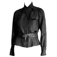Rare Iconic Tom Ford YSL Rive Gauche FW 2004 Silk Chinoiserie Runway Jackett! 36 8