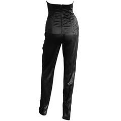That Gorgeouus Tom Ford Gucci SS 2001 Black Silk Runway & Ad Corset Top & Pants!