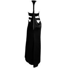 Free Shipping: Rare & Iconic Tom Ford Gucci FW2004 Collection Black Dragon Gown!