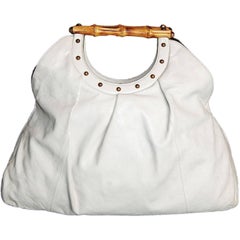 That Uber-Rare & Super Chic Tom Ford Gucci SS 2004 Off White Leather Runway Bag!