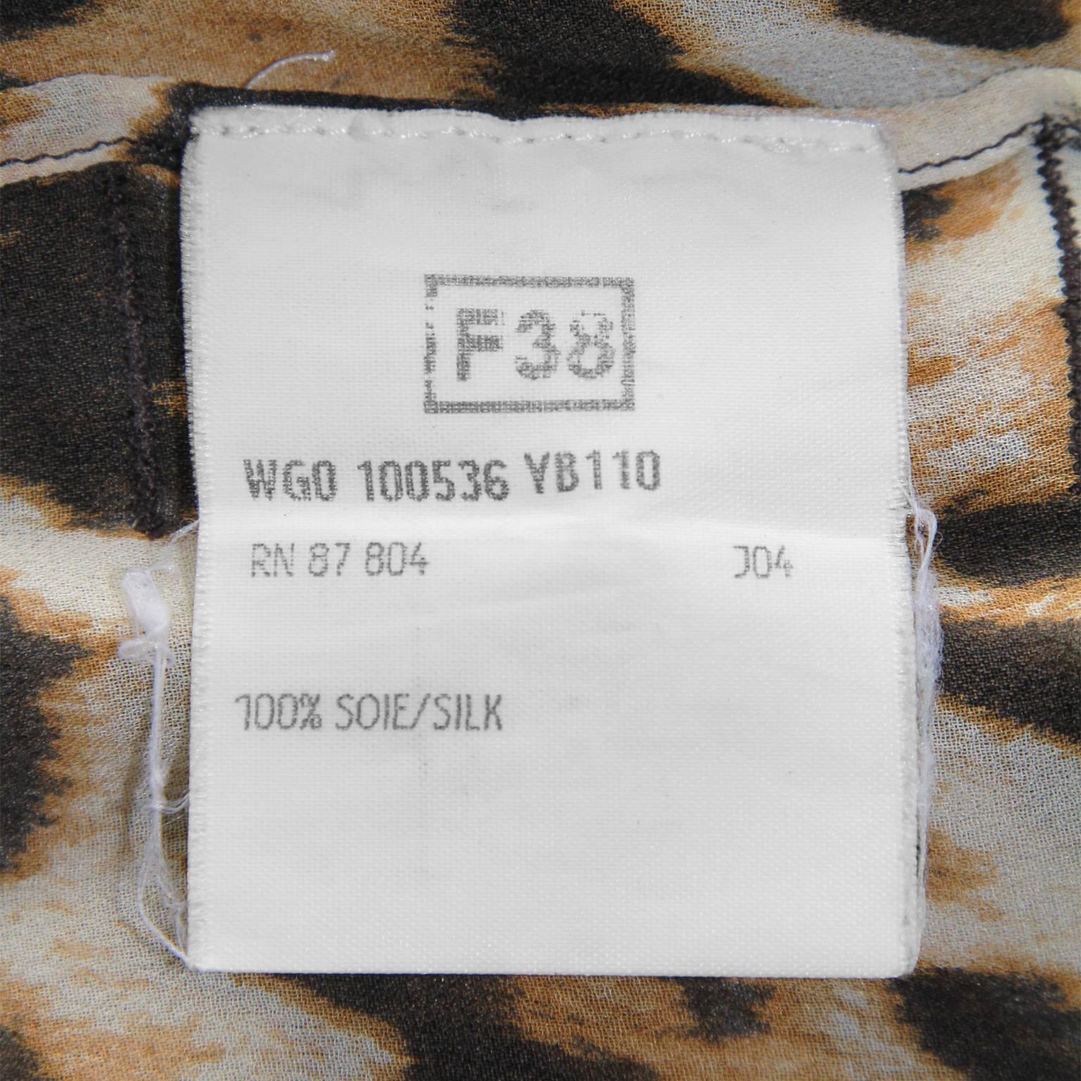 Rare & Iconic Tom Ford YSL Rive Gauche FW2002 Safari Runway Blouse & Skirt! FR38 For Sale 4