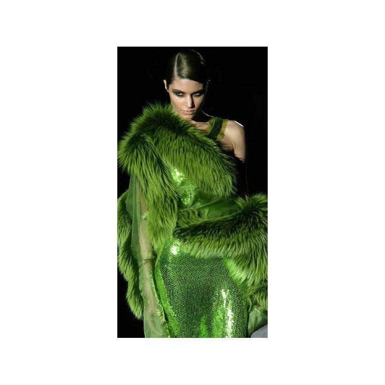 That Poison Green Tom Ford For Gucci FW2004 Collection Runway & Ad Campaign Gown 1