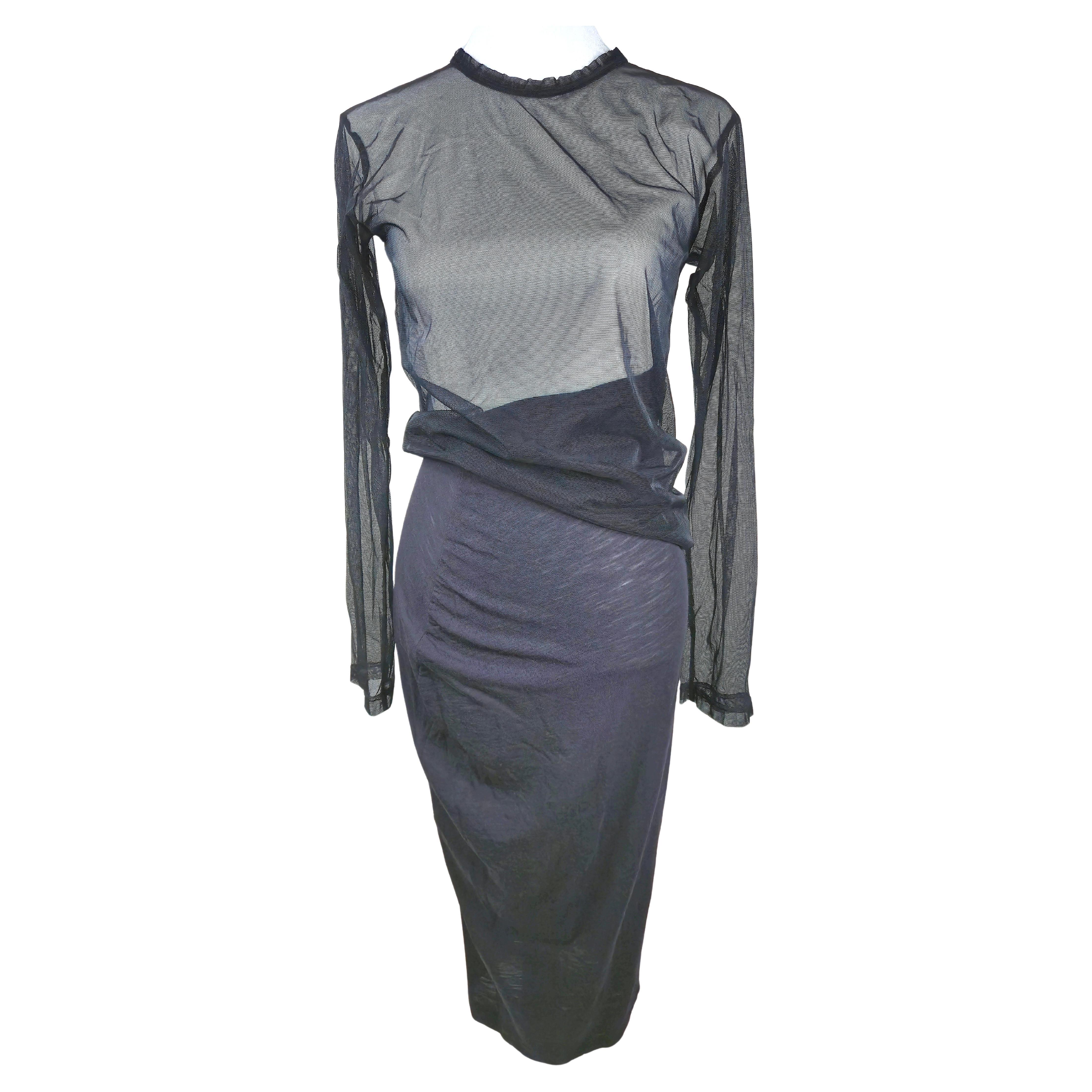 CommeDesGarcons RunwayLook11 TulleTop & DrapedSkirtDress TwoPiece Set, S/S 1997
