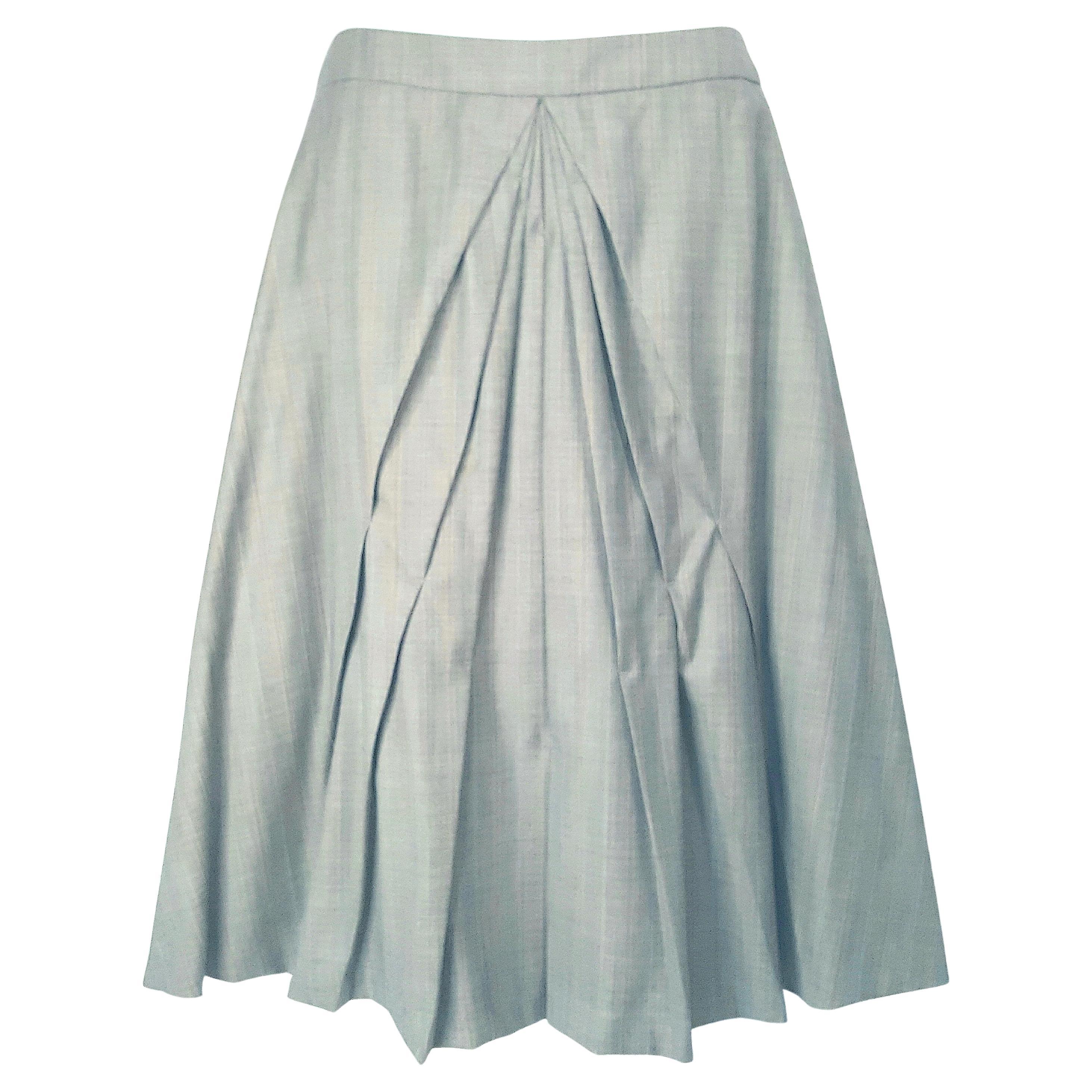 1990s Belgian 1stCollection Branquinho Iconic ChevronPleat TullePetticoat Skirt For Sale