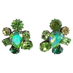 Couture S/S1956 SignedDiorDesigner First AB Crystals Western Germany Earrings