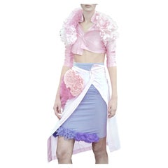 CommeDesGarcons 1999 Unique HandCut Appliques Overdyed Grey Knit Pullover Top CommeDesGarcons 1999 Unique HandCut Appliques Overdyed Grey Knit Pullover Top