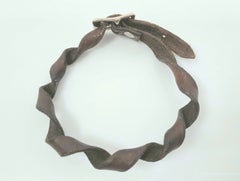 Bracelet de cheville en cuir à boucle « Artisanal Remodeled » de Maison Martin Margiela, années 1990