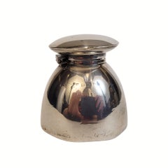 Art Nouveau inkwell, sterling silver, Charles S. Green & Co. Ltd, England
