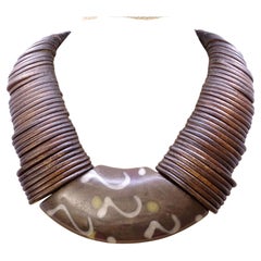 Designer necklace in tribal style designed by the Italian brand Max Mara , Italy