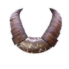 Designer necklace in tribal style designed by the Italian brand Max Mara , Italy